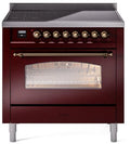 Burgundy 36 Induction Range with Electric Oven D651312