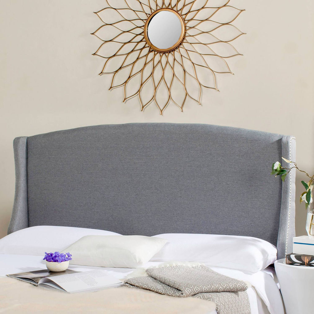 Grey Twin Linen Headboard A27312
