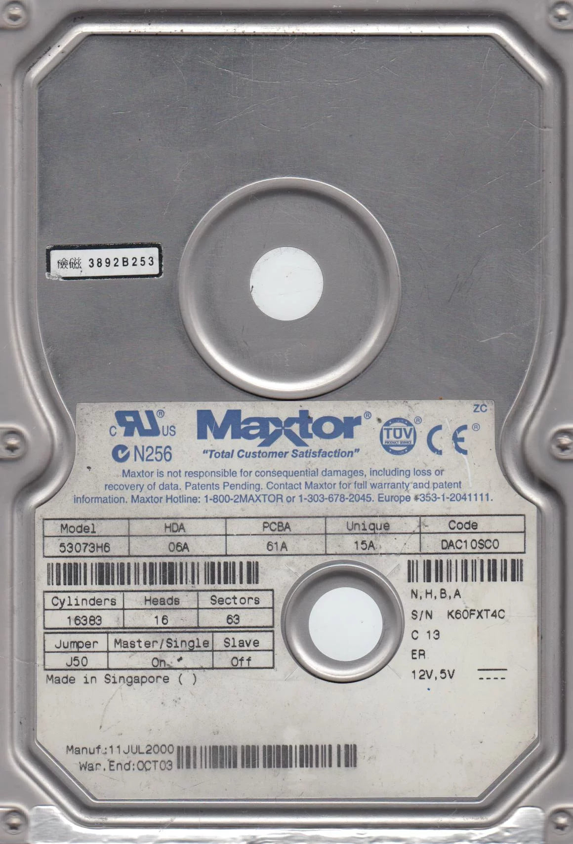 30GB IDE 3.5 Hard Drive Q933865
