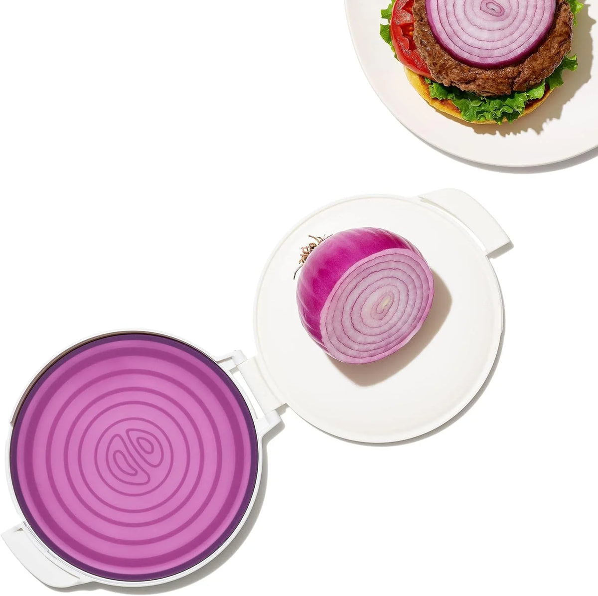 White Reusable Silicone Onion Saver J567
