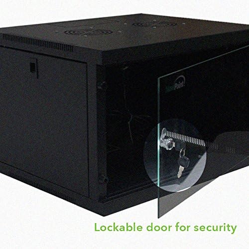 6U Wall Mount Network Server Cabinet Rack Black Q142174