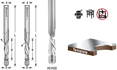 Solid Carbide Aluminum Cutting Flush Trim Spiral Up-Cut 1/4 Dia x 1/2 C471