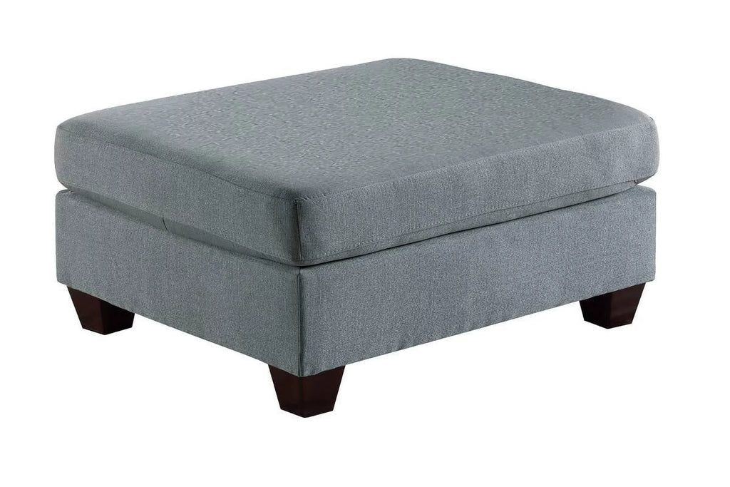 Grey Linen Like Fabric 6Pc Modular Sectional L924