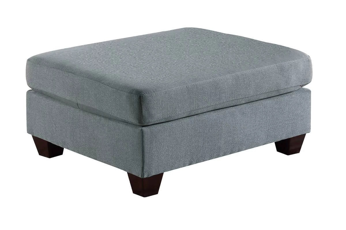 Grey Linen Like Fabric 6Pc Modular Sectional L924