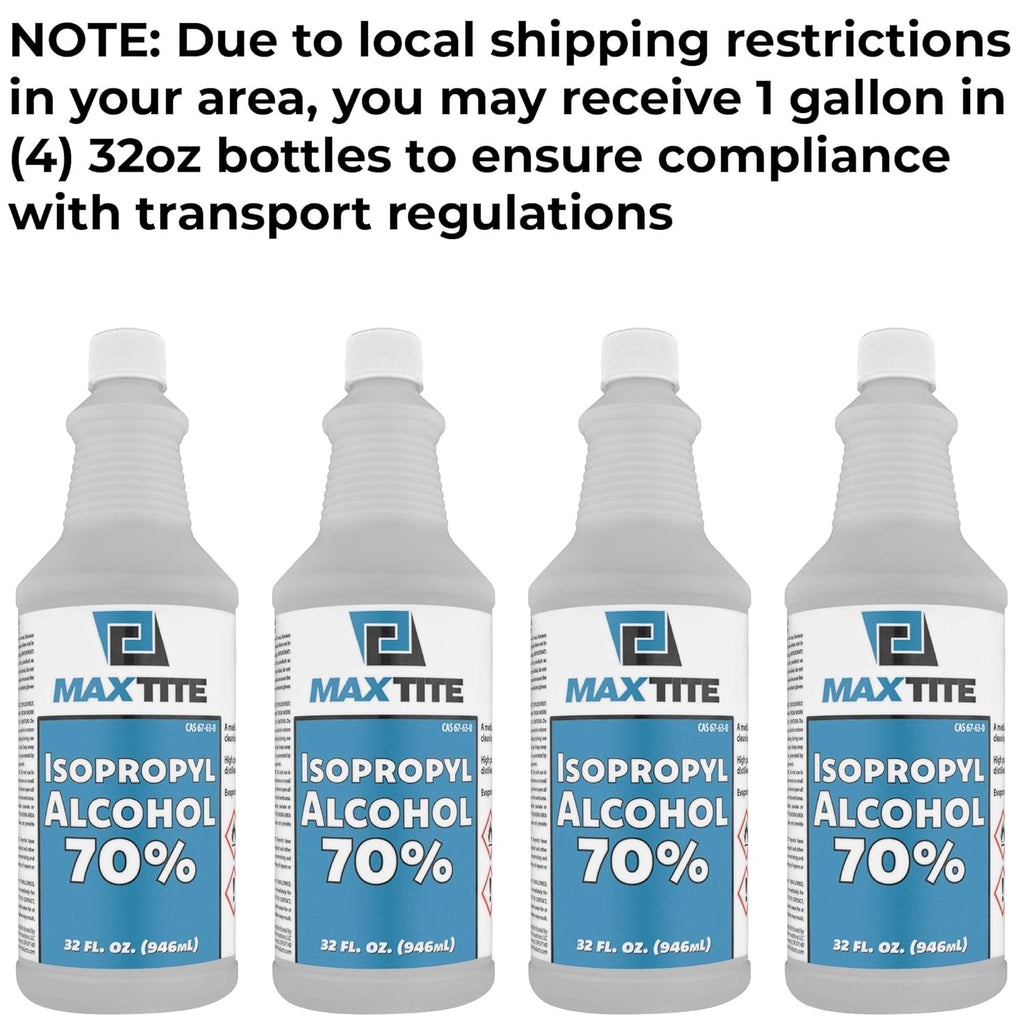 Isopropyl Alcohol 70% 4 Gallons (32oz, 16 Pack) Pack of 2 T274