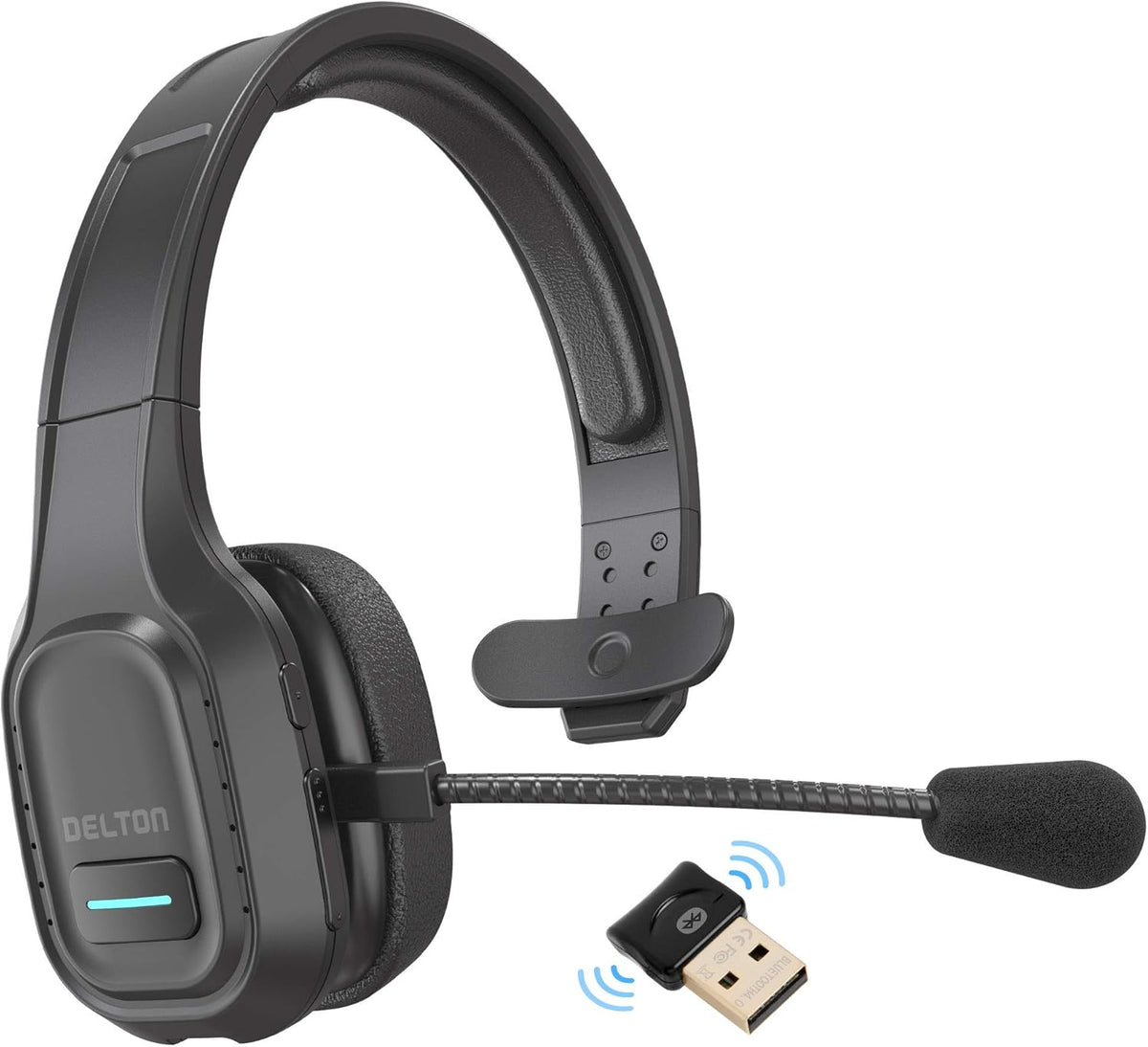 Wireless Computer Headset with Mic, On Ear Bluetooth 5.0, 30 Hour Talk Time, Pack of 2 D290