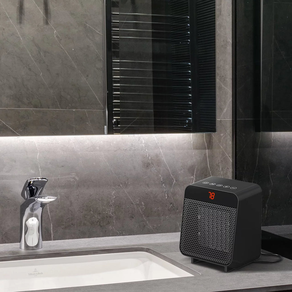 Electric Digital Ceramic Heater 1500W Black F5645