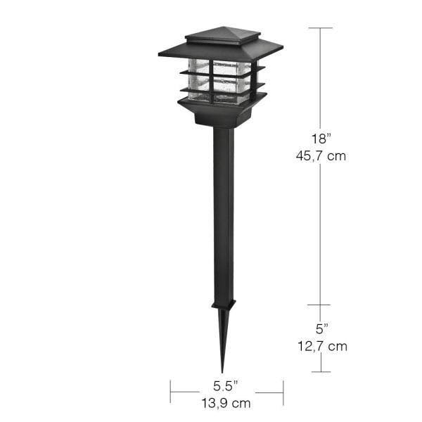 Black Outdoor Integrated LED Landscape Path Light F7638