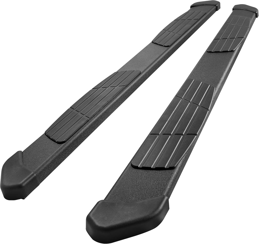 6.5 inch Running Boards Side Steps Nerf Bars Black Power Coating A4212