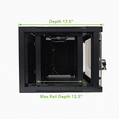 6U Wall Mount Network Server Cabinet Rack Black Q142174