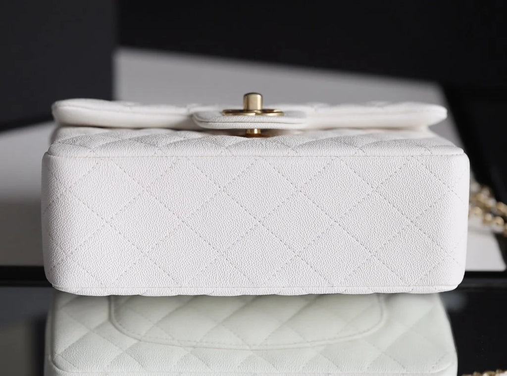 White Mini Flapbag With Top Handle L798168