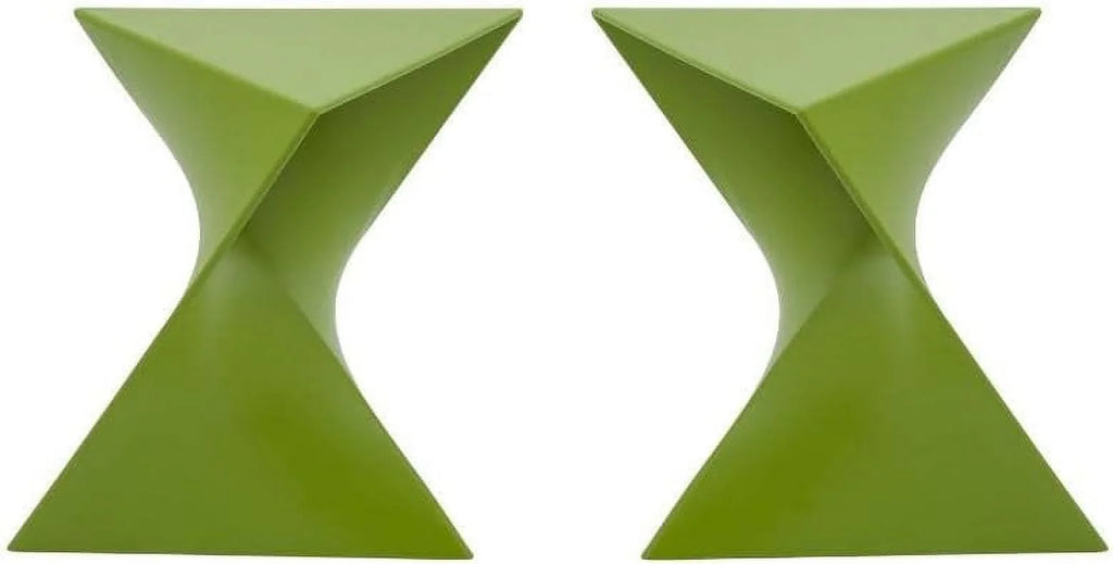 Green Plastic End Table Set Of 2 N390