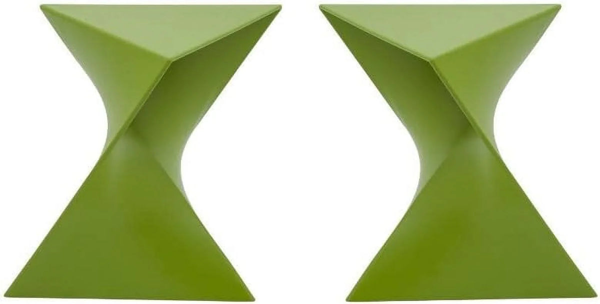 Green Plastic End Table Set Of 2 N390