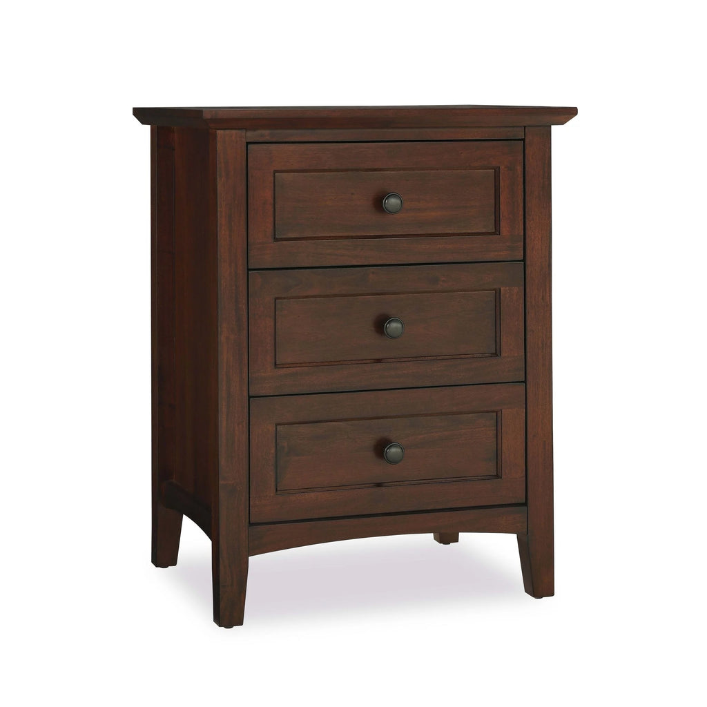 3 Drawer Wooden Nightstand with Tapered Legs P223