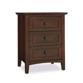 3 Drawer Wooden Nightstand with Tapered Legs P223