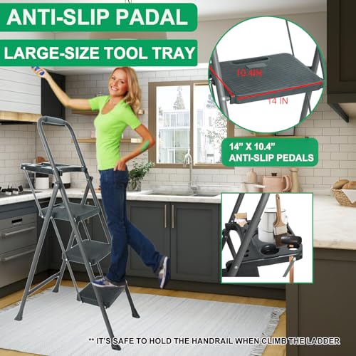 5 Step Ladder with Handrails and Tool Tray Y79920