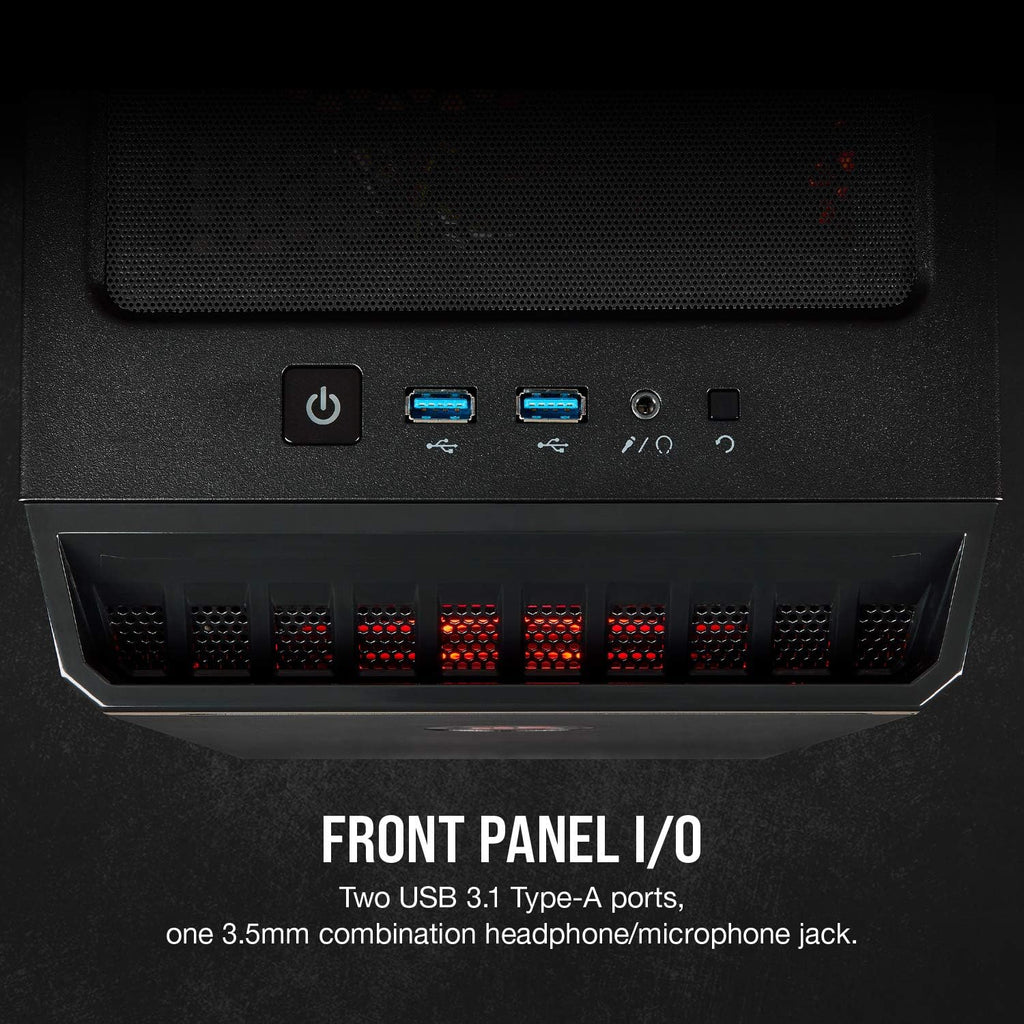 Black Tempered Glass Mid-Tower ATX Gaming Case J101273