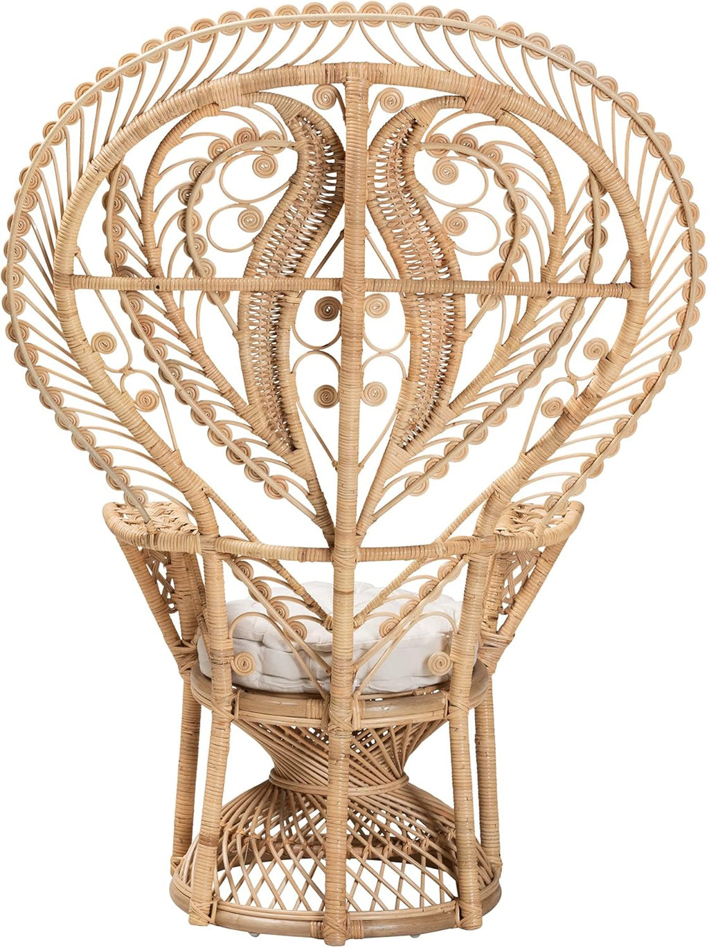 Oversized Natural Rattan Peacock Chair H9434
