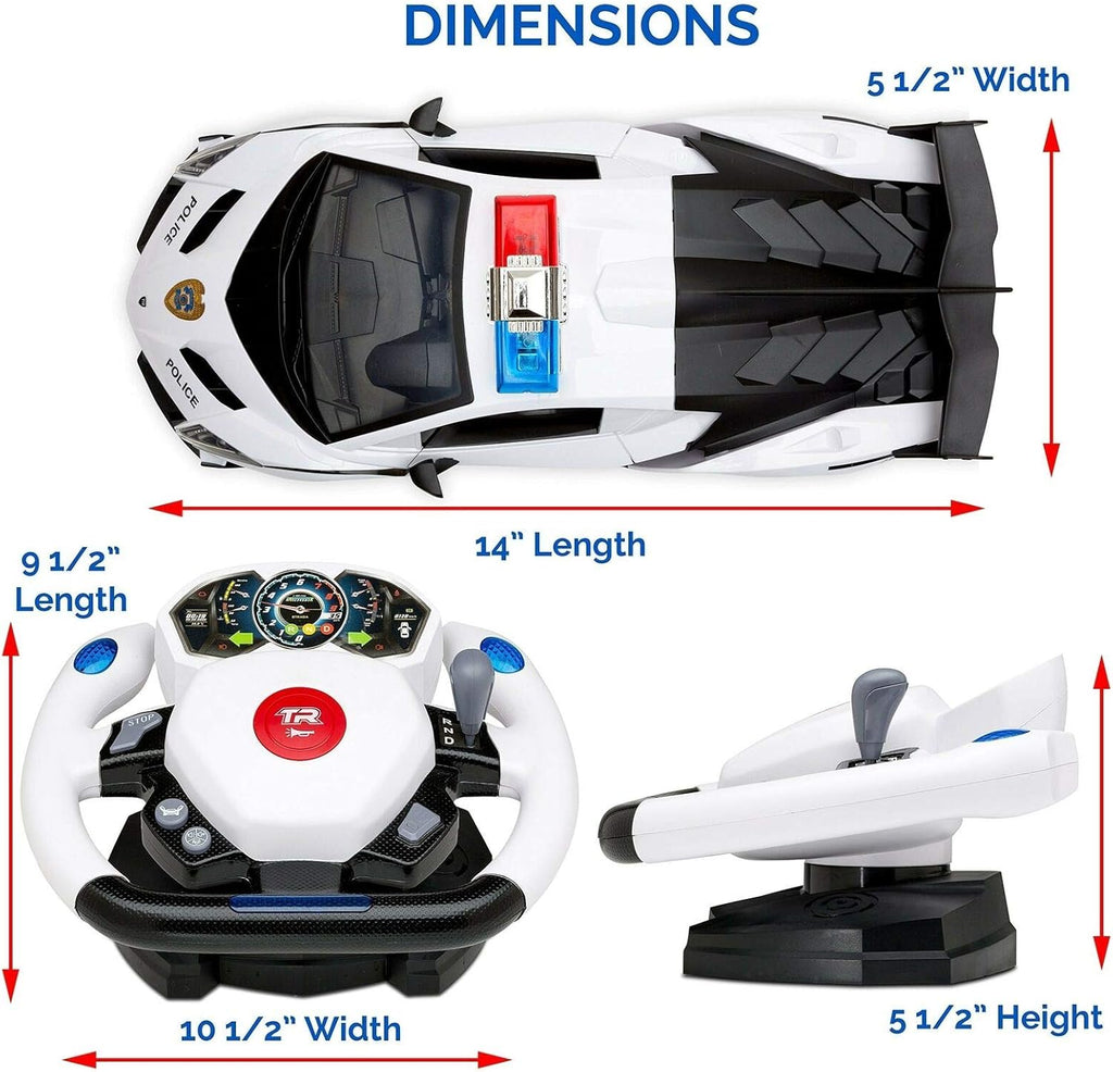 Remote Control Police Car 1:12 Scale 2.4Ghz D900585
