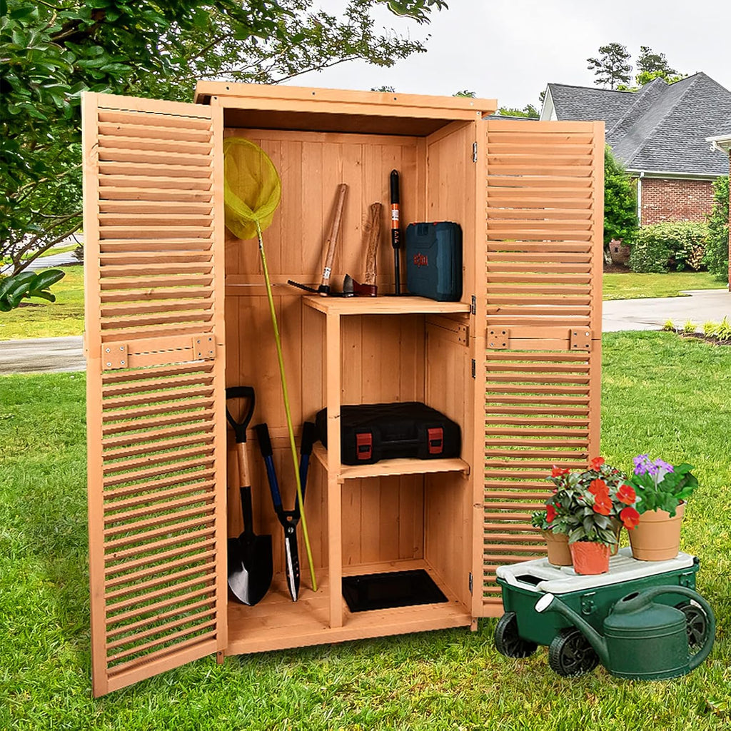 63 Outdoor Fir Wood Storage Shed C129