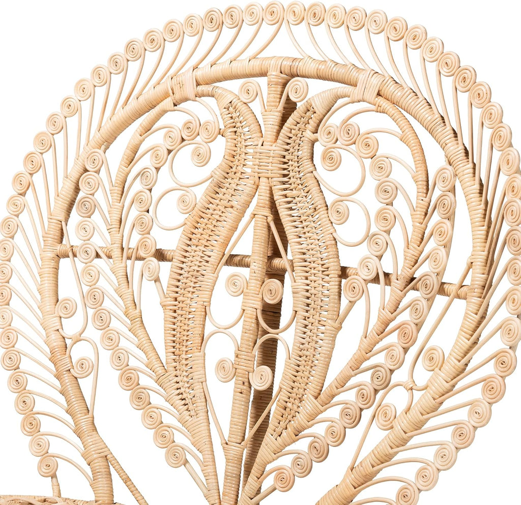 Oversized Natural Rattan Peacock Chair H9434