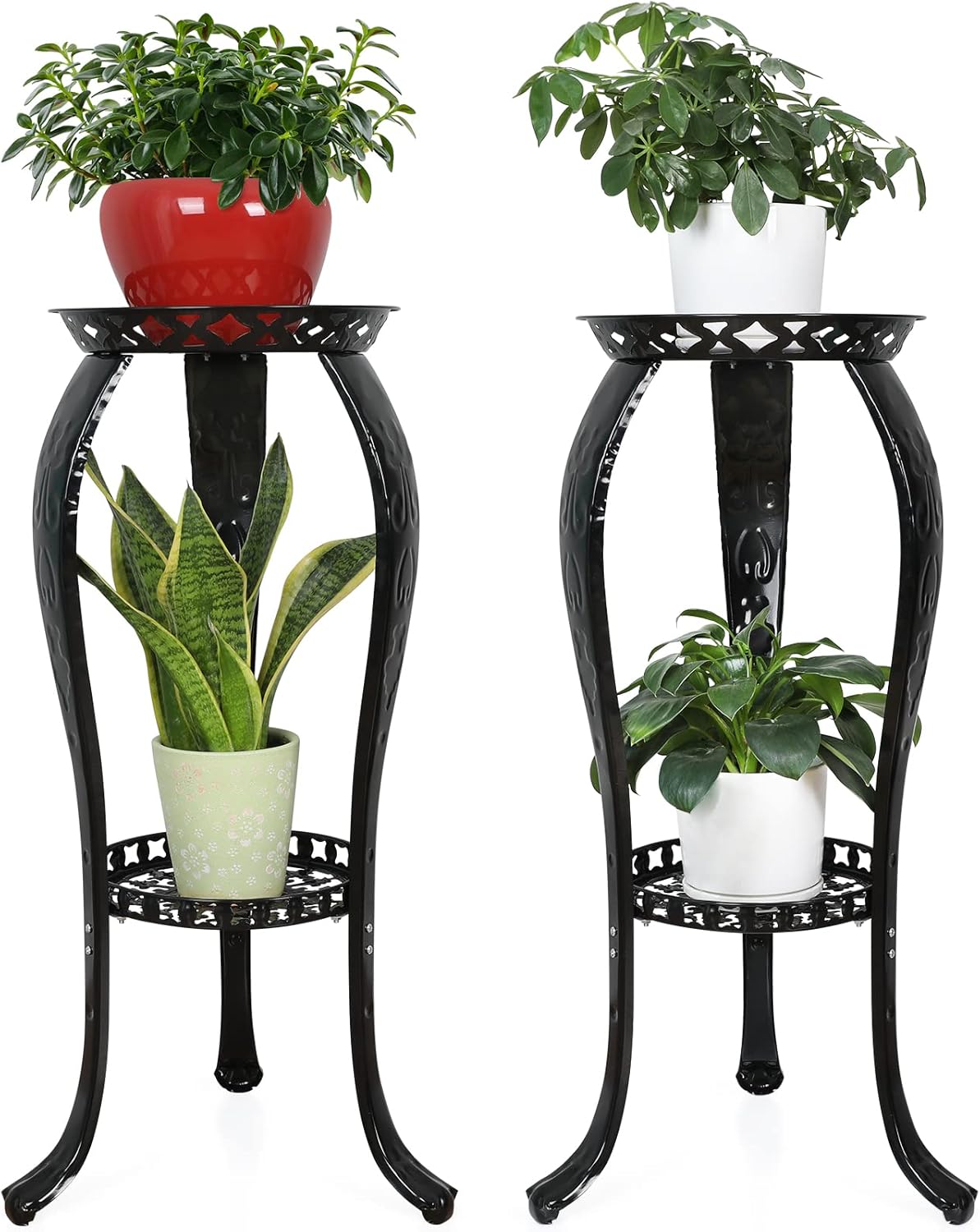 2-Pack Black Metal Plant Stand R195