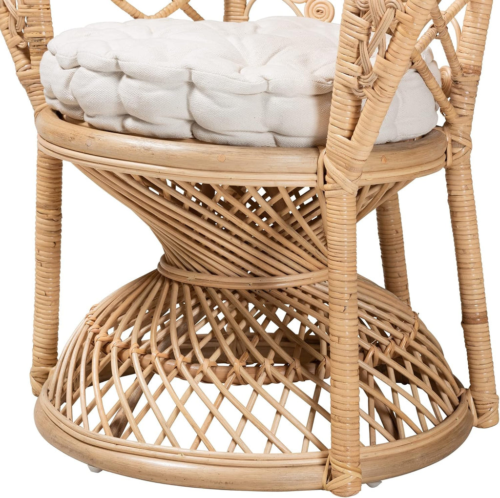 Oversized Natural Rattan Peacock Chair H9434
