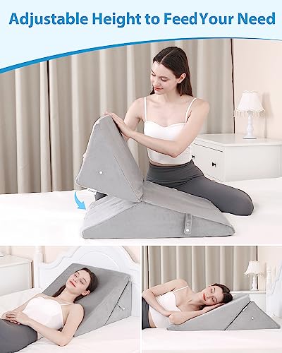 Adjustable 9" & 12" Memory Foam Wedge Pillow P147249