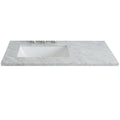 37 Inches White Carrara Top Rectangle Left Sink C159082