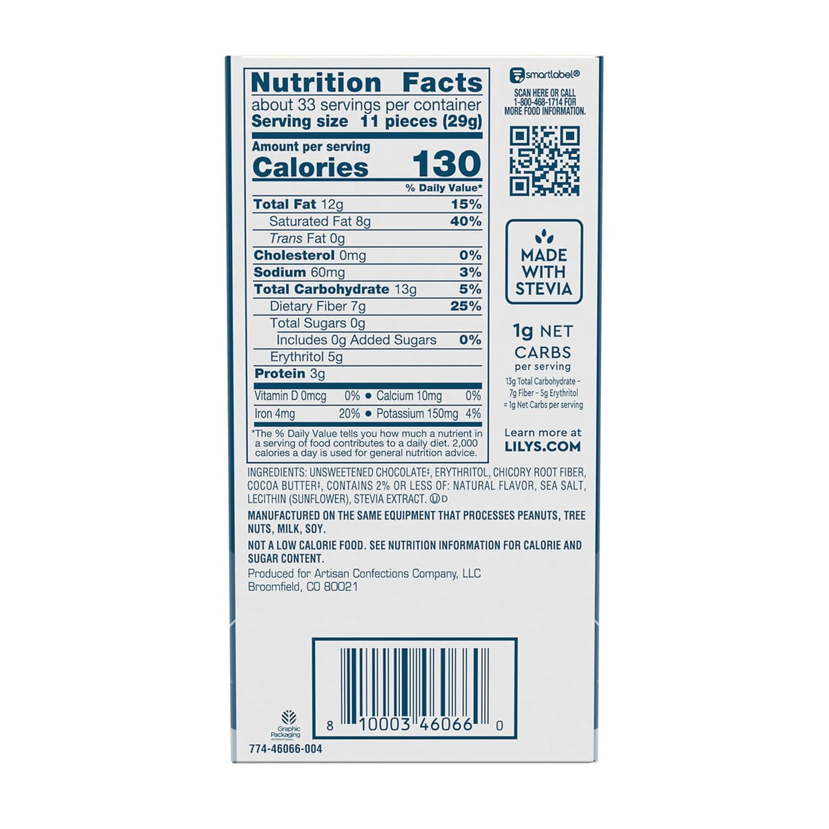 Salted Caramel Extra Dark Chocolate Bars, 2.8 oz (12 Count) S589