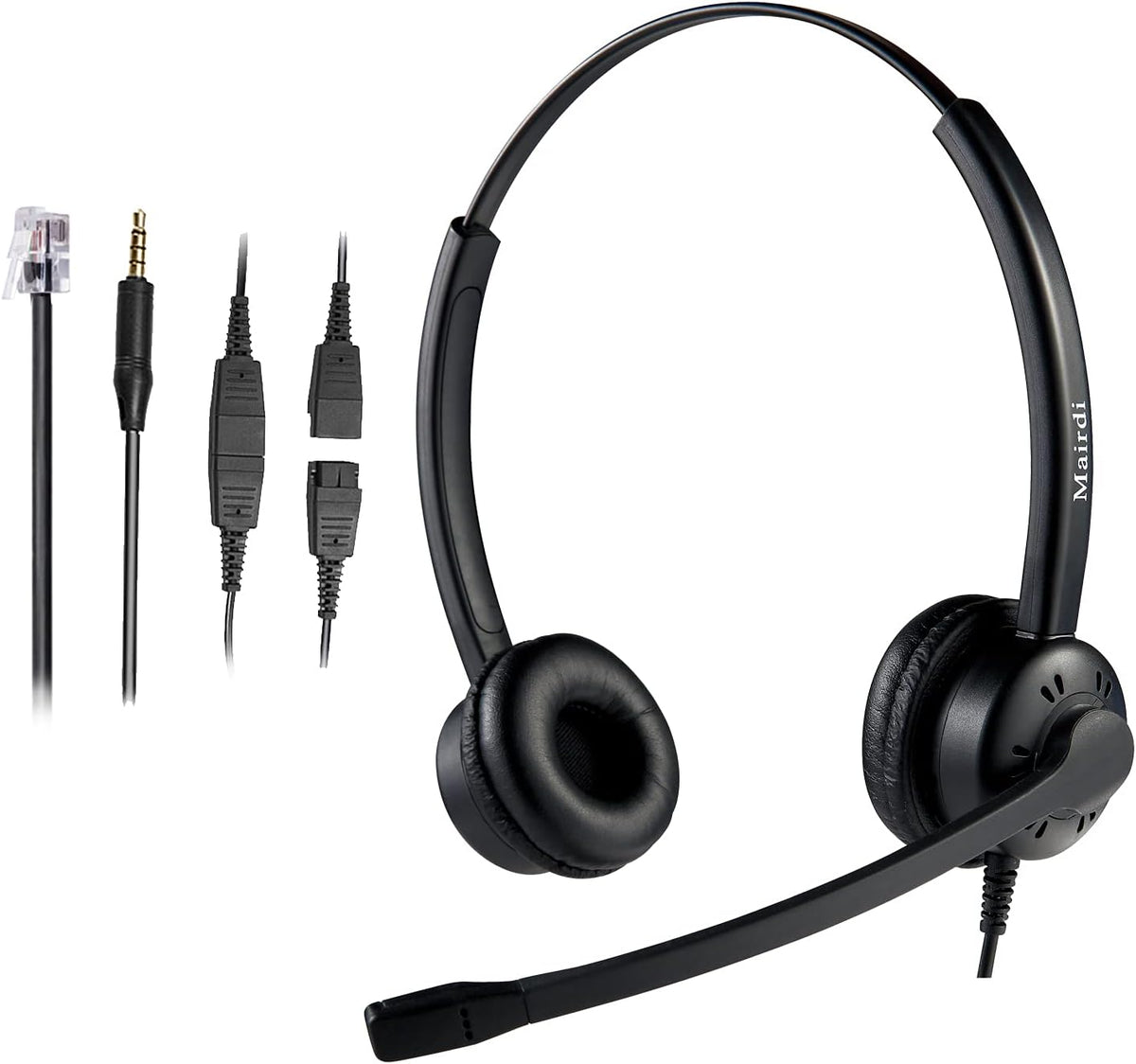 Binaural Telephone Headset with Noise Cancelling Microphone G7924
