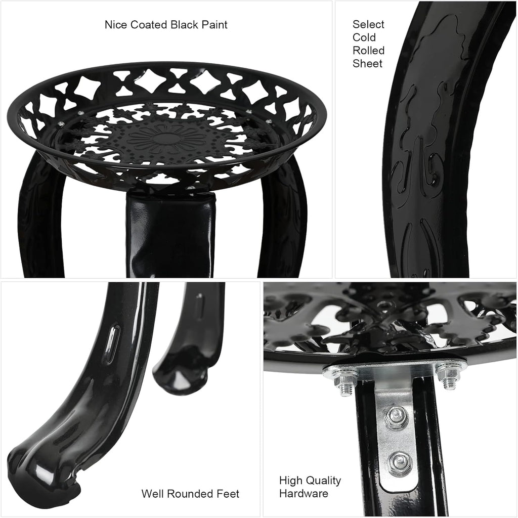 2-Pack Black Metal Plant Stand R195