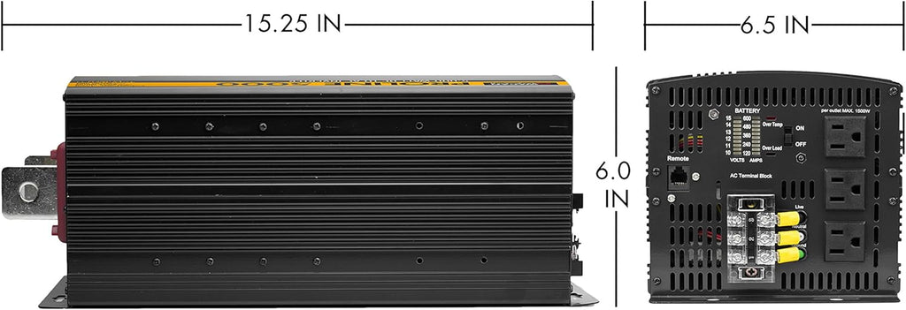 12V 5000 Watt Power Inverter with Remote Control W789