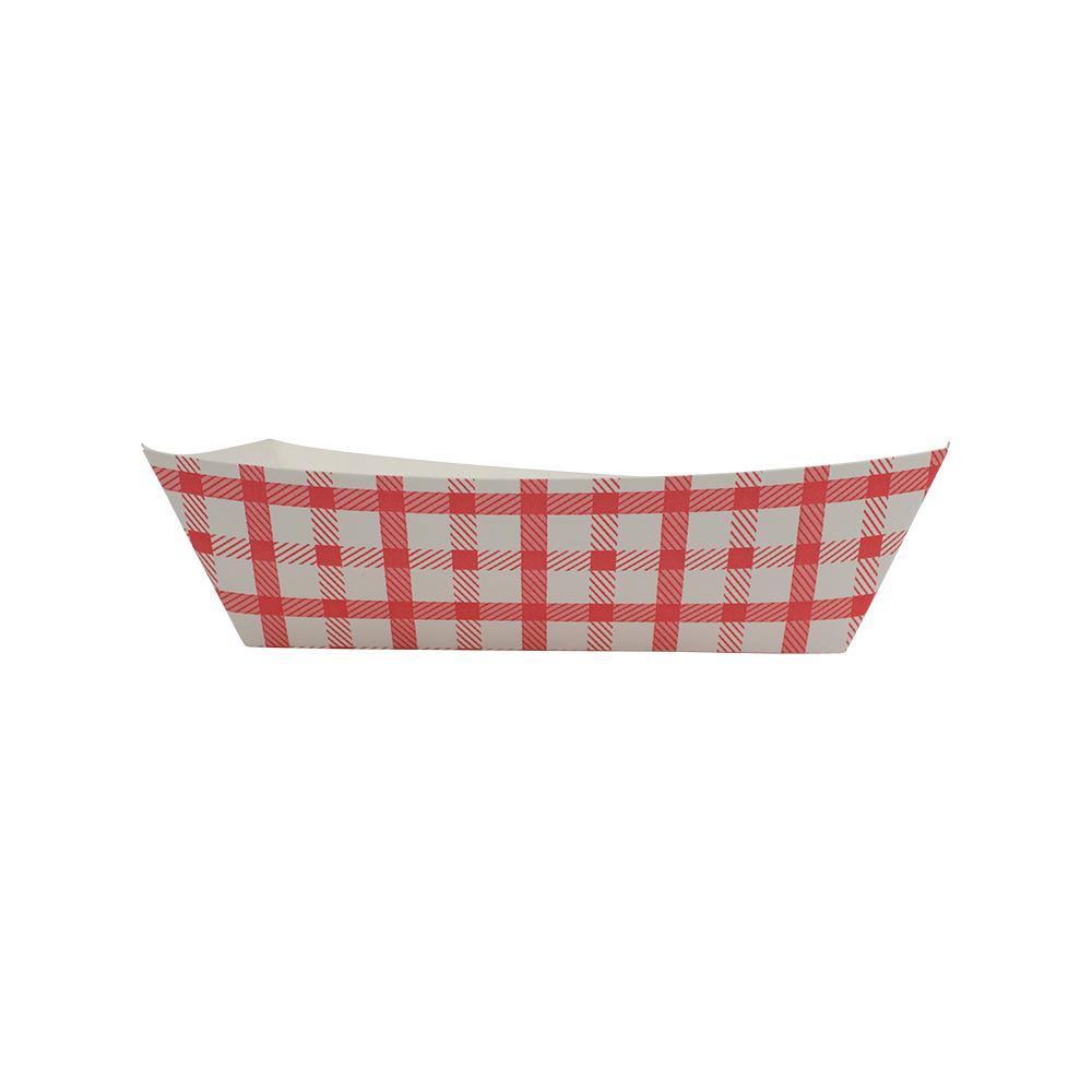 Food Tray 2 lb Checkered Red Case of 1000 W397