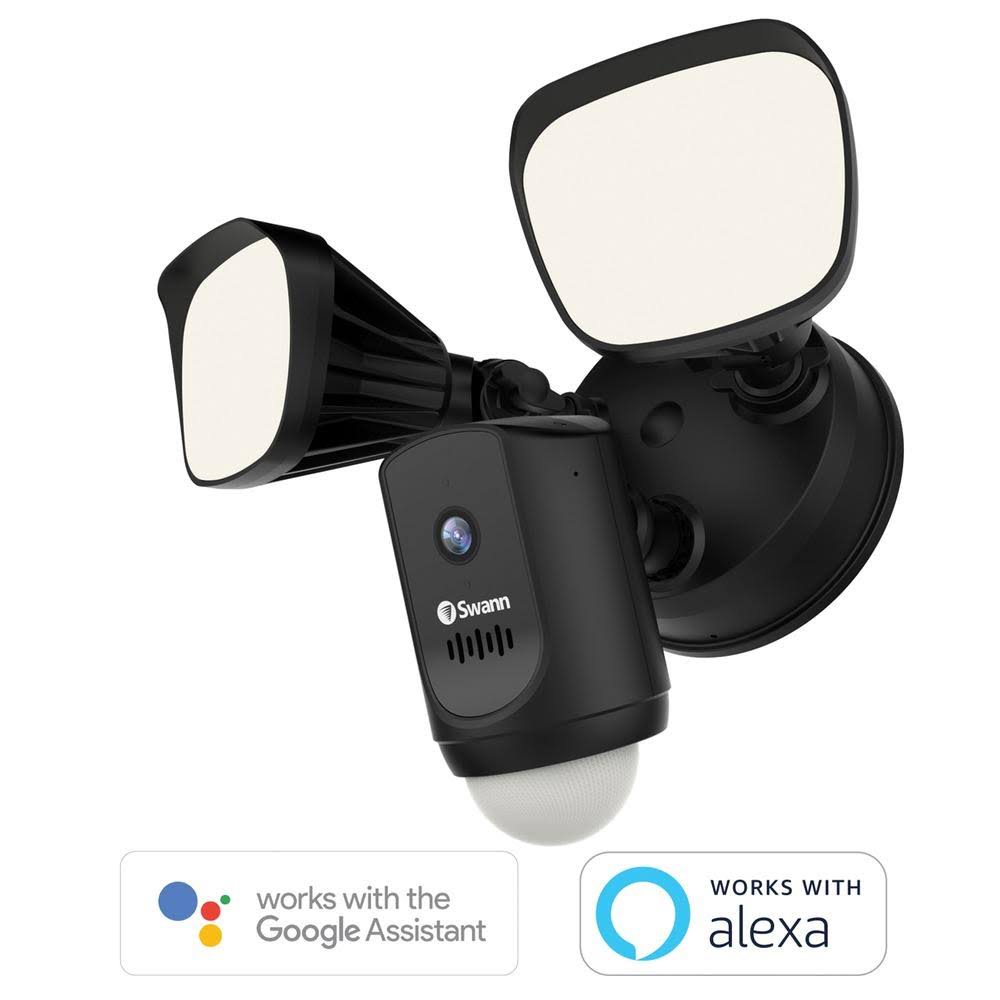 1080p Outdoor Floodlight Wi-Fi Camera Black A21177