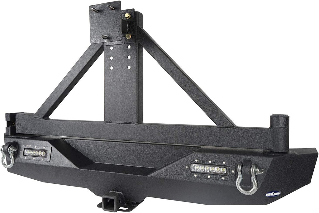Steel Rear Bumper with Spare Tire Carrier & Hitch Receiver L155724