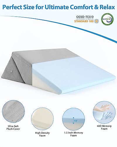 Adjustable 9" & 12" Memory Foam Wedge Pillow P147249