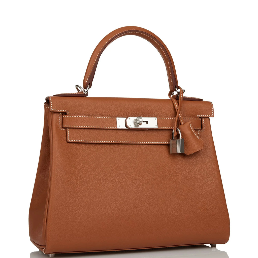 Gold Evercolor Palladium Hardware Kelly Retourne 28 Bag D154