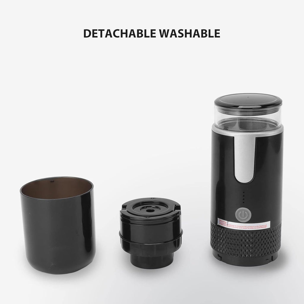 Portable Espresso Machine, Travel Coffee Maker Compatible with K Cup Capsules & Ground Coffee, 1200mah Battery, Handheld Single Serve Coffee Machine W847526