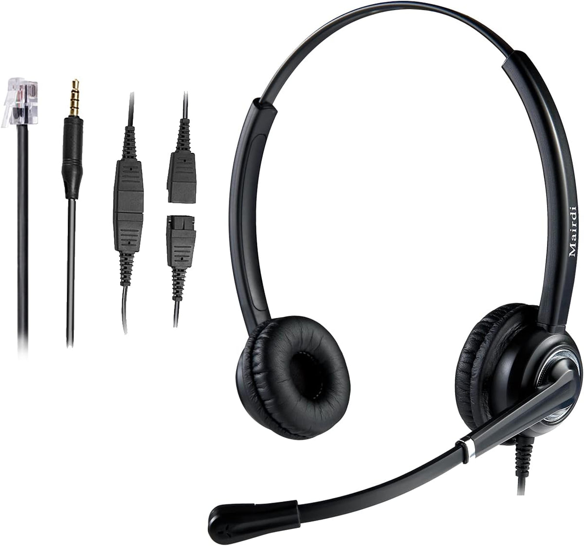 Binaural Telephone Headset with Noise Cancelling Microphone G7924