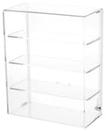 Clear Acrylic Sliding Back Locking Display Case, 3 Shelves W80726