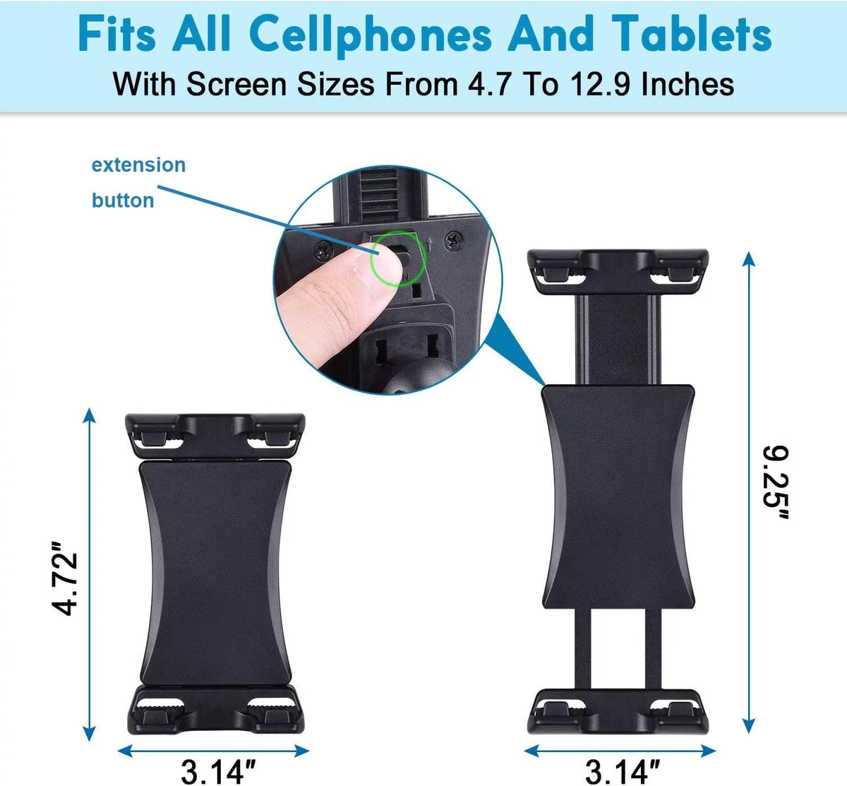 Tablet Holder Mount for Bike Treadmill Exercise Bicycle Q6772