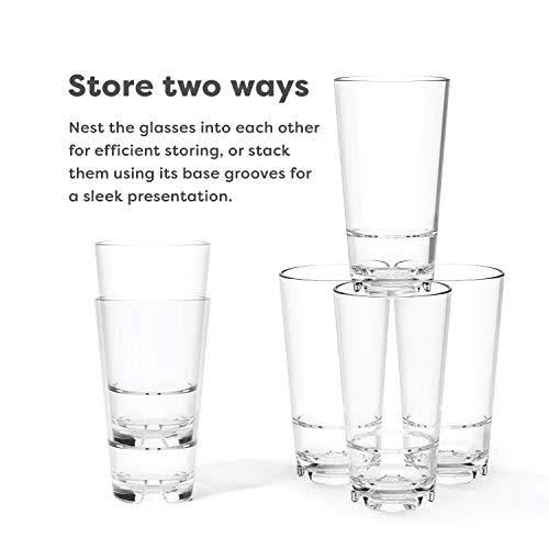 16oz Stacking Pint, Set of 24, Dishwasher Safe J605