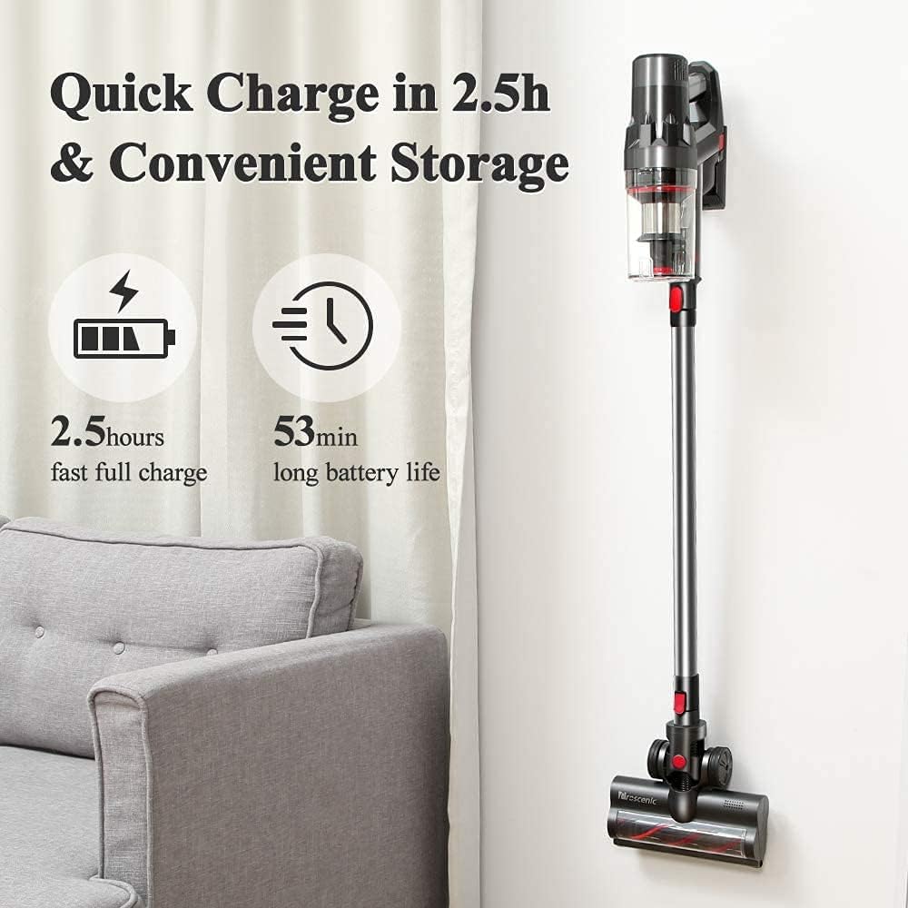 Gray Cordless Stick Vacuum with Removable Battery E706