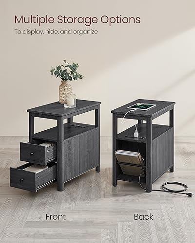 Narrow Nightstand with 2 Drawers C227221