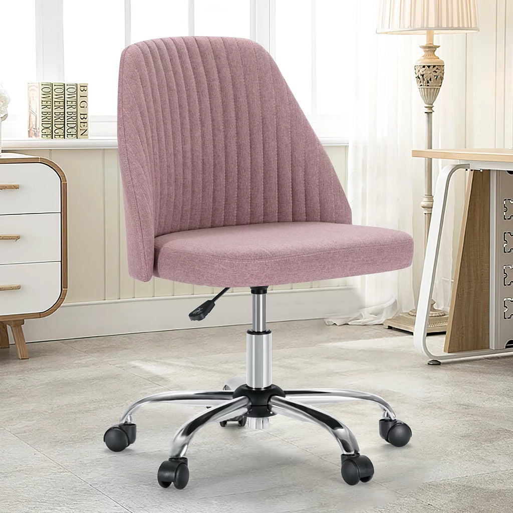 Green Twill Fabric Adjustable Swivel Armless Desk Chair K310
