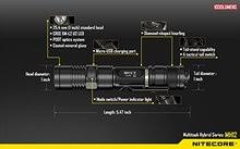 Rechargeable Flashlight with USB Cable and Car Adaptor Y977426