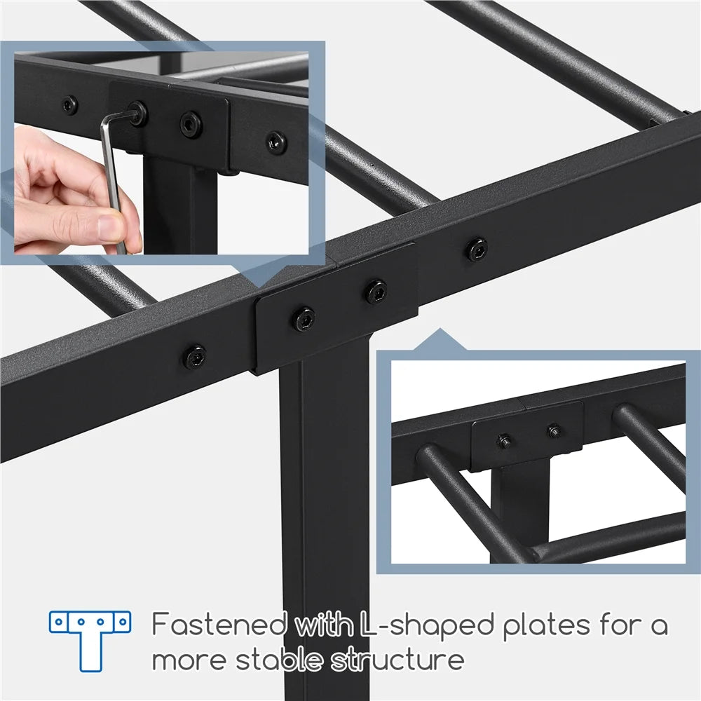 Metal King Bed Frame with Headboard and Footboard C185