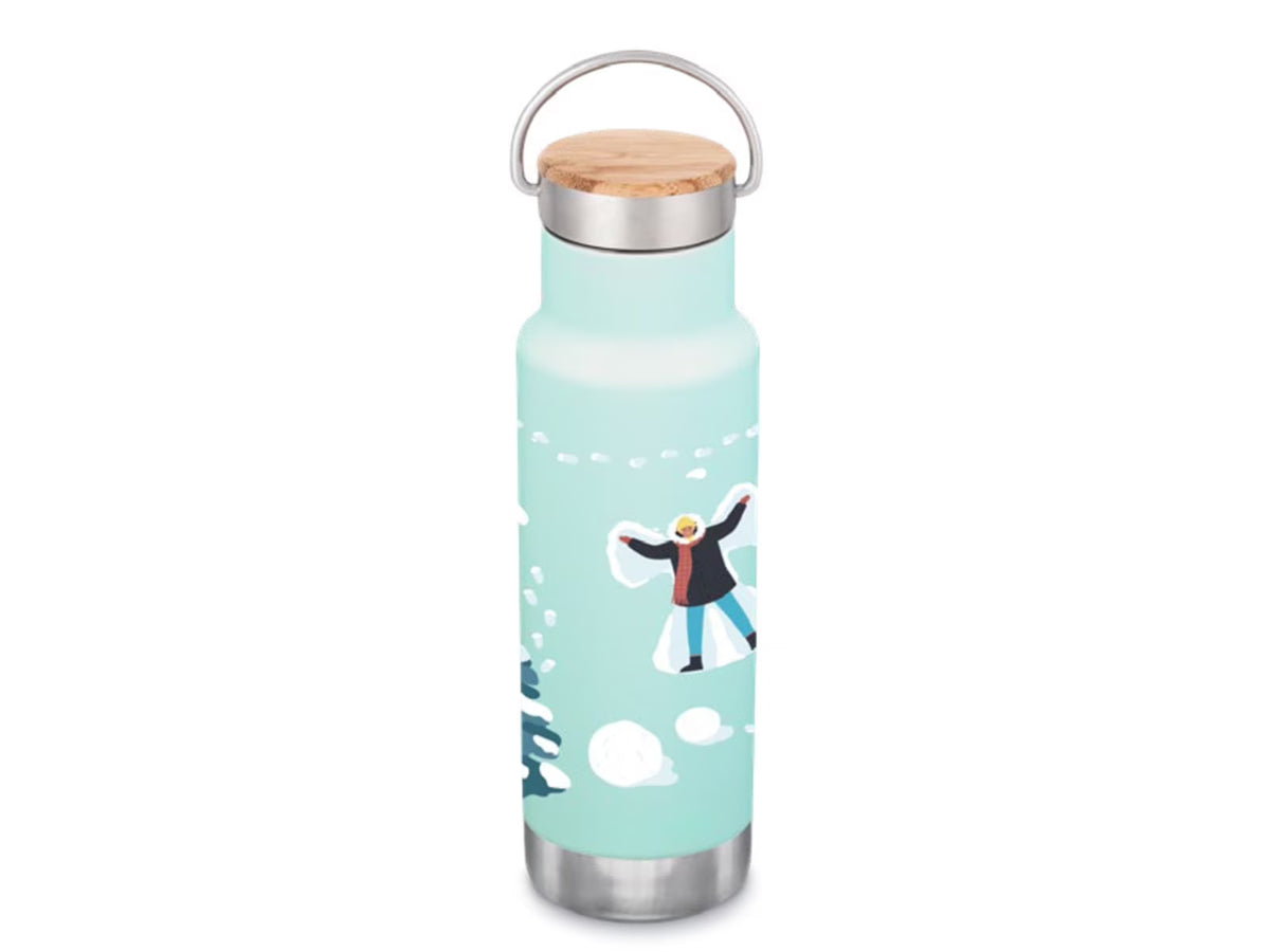 12oz Insulated Bottle with Bamboo Cap X866