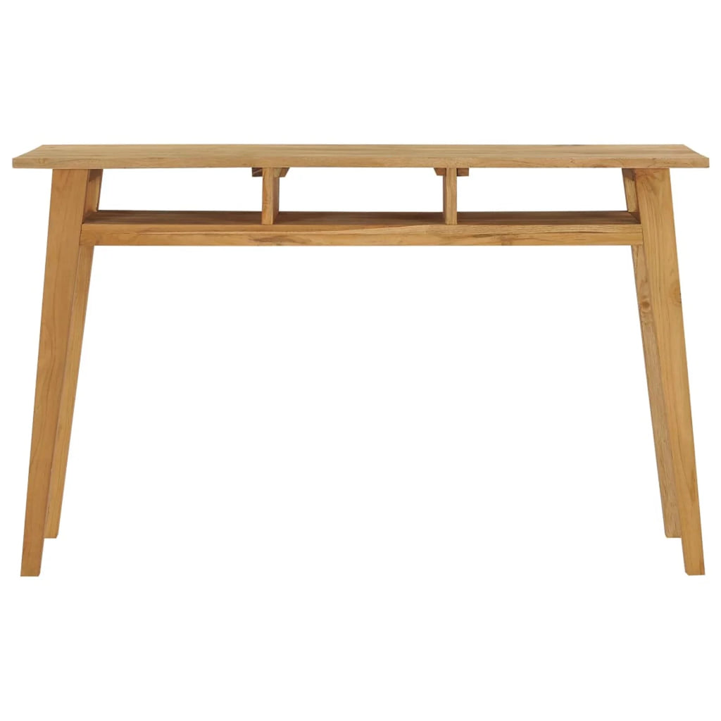 Teak Wood Console Table with 3 Open Shelves Z346907